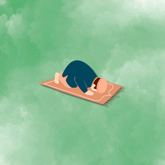 child praying on a prayer rug