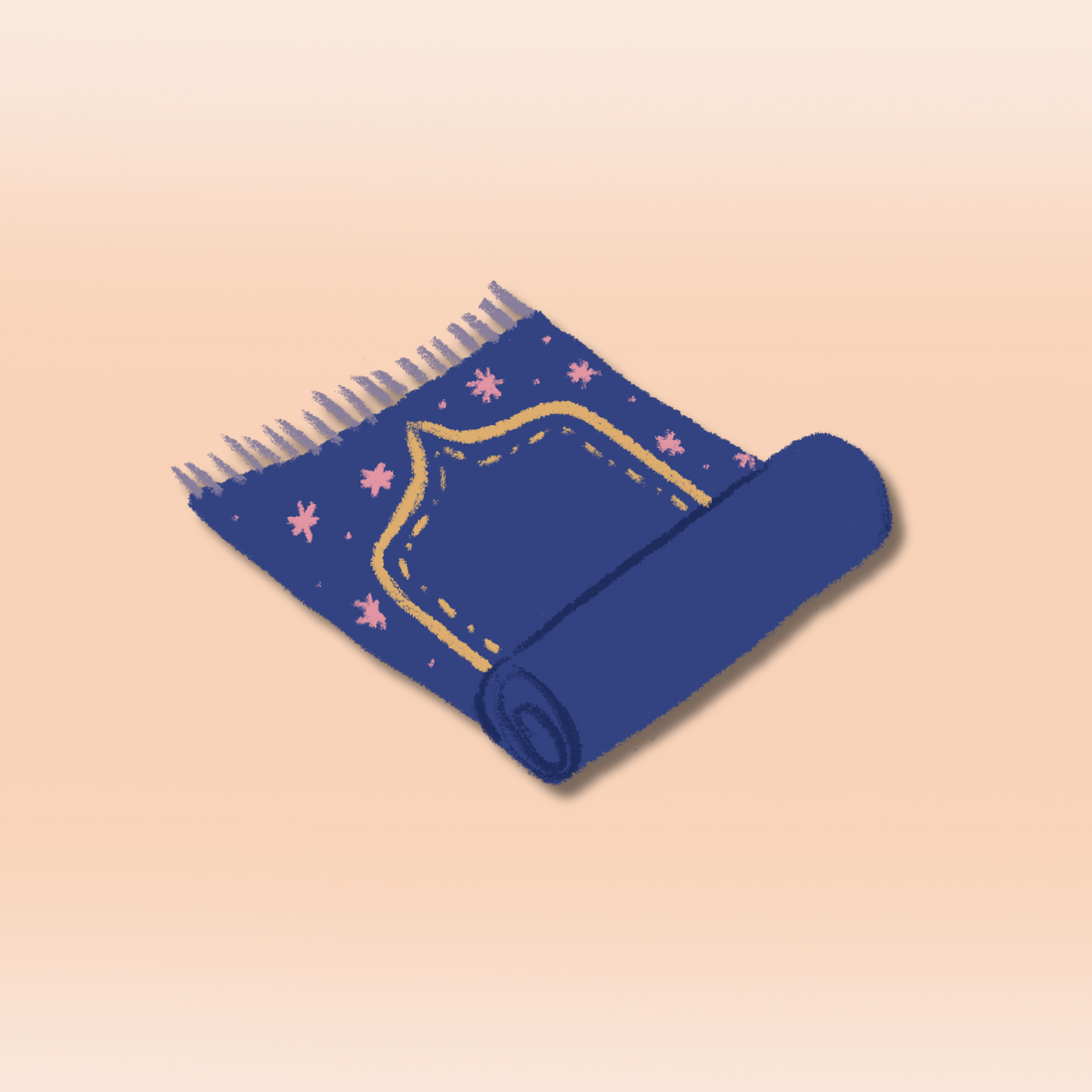 blue padded prayer mat for salah
