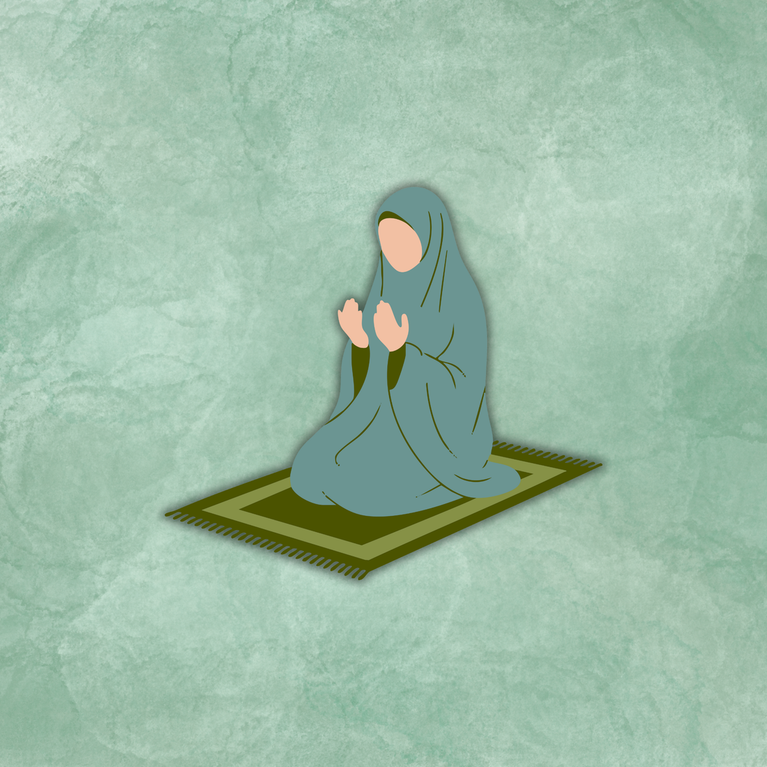 du'a on prayer mat