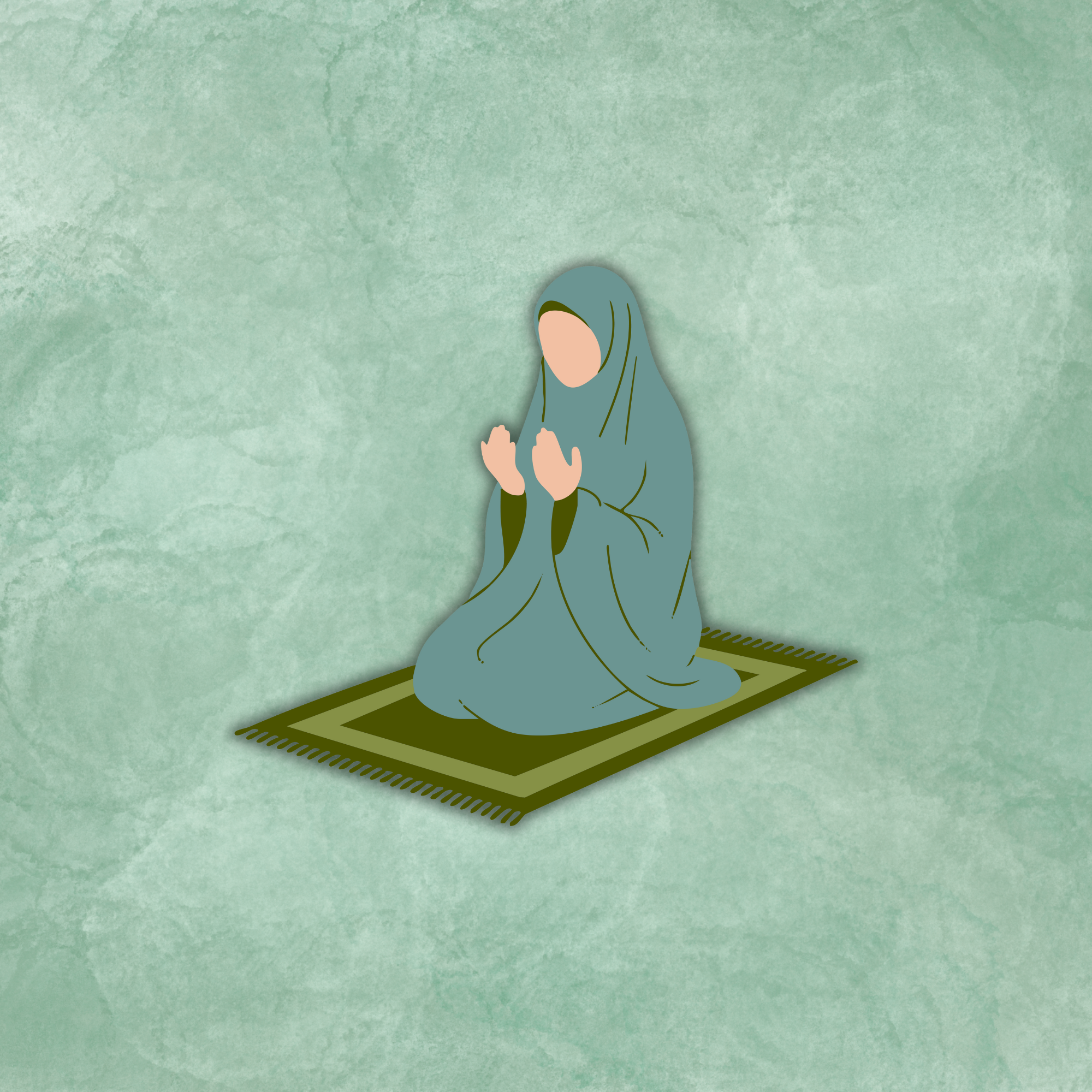 du'a on prayer mat