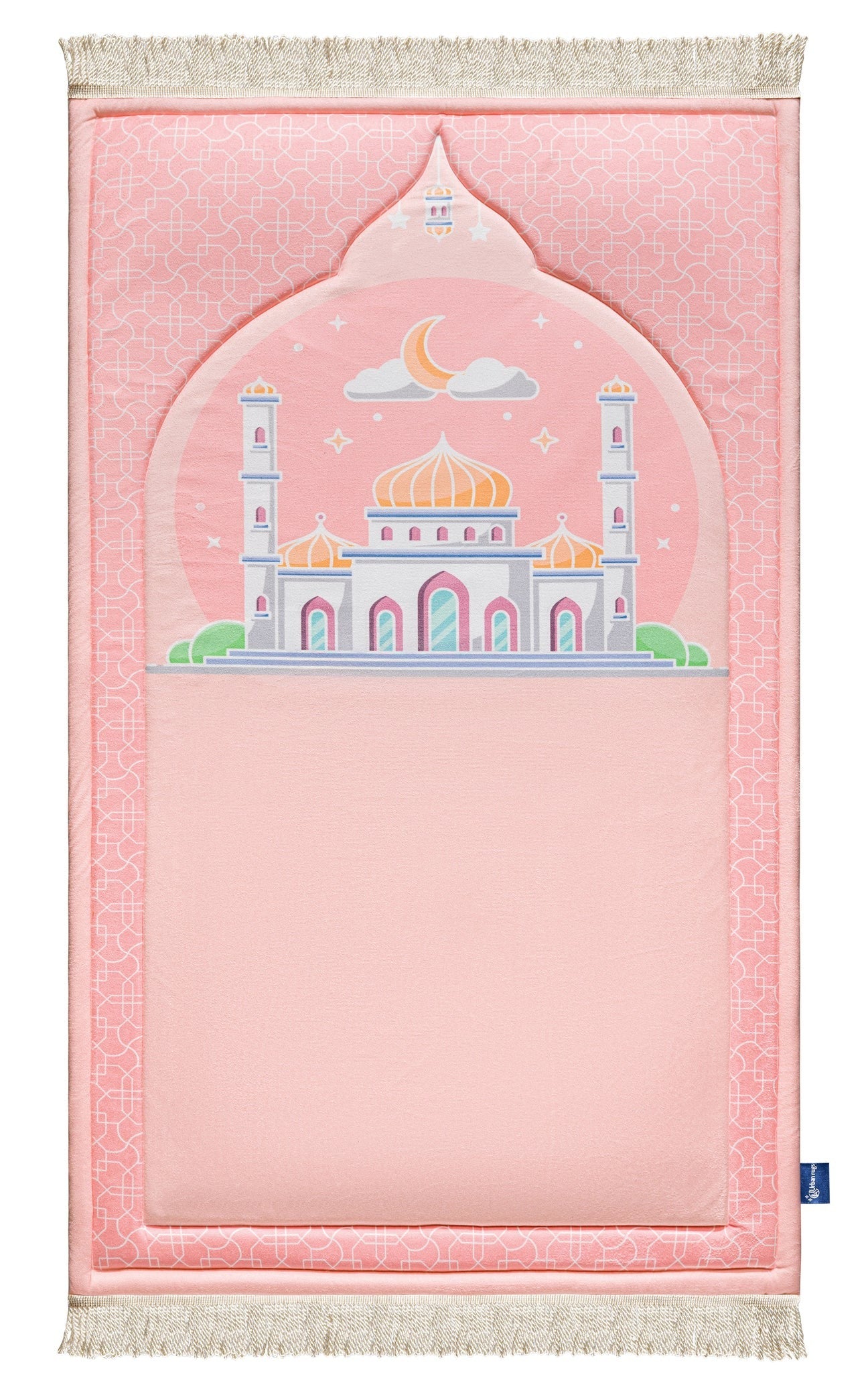 Padded Kids Prayer Mat with Blush Pink Design