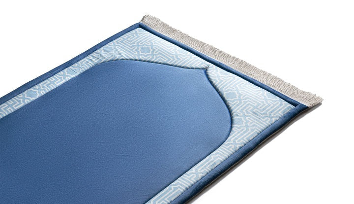 Padded Kids Prayer Mat with Classic Blue Design