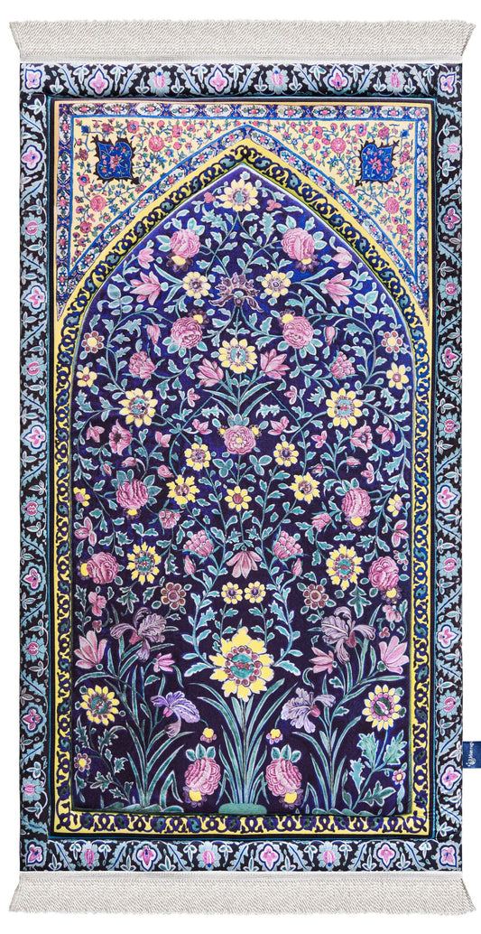 Adult Premium Padded Prayer Mat with Royal Blossoms Design