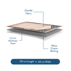 Adult Padded Prayer Mat with Andalus Flowers Design by Urban Rugs UK | A beautiful Ramadan and Eid gift for loved ones