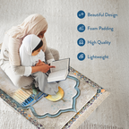 Adult Premium Padded Prayer Mat with Dome of the Rock Design | Urban Rugs UK | A beautiful Ramadan and Eid gift for loved ones