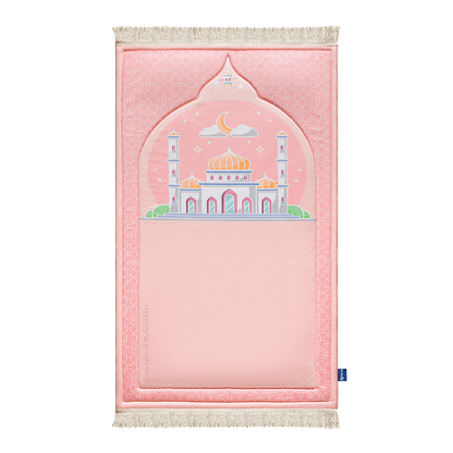 Padded Kids Prayer Mat with Blush Pink Design | Urban Rugs UK