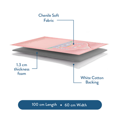 Padded Kids Prayer Mat with Blush Pink Design | Urban Rugs UK