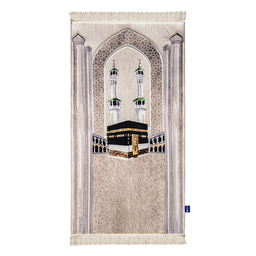 Adult Premium Padded Prayer Mat with Masjid al-Haram Design