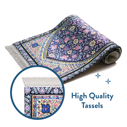 Adult Premium Padded Prayer Mat with Royal Blossoms Design | Urban Rugs UK