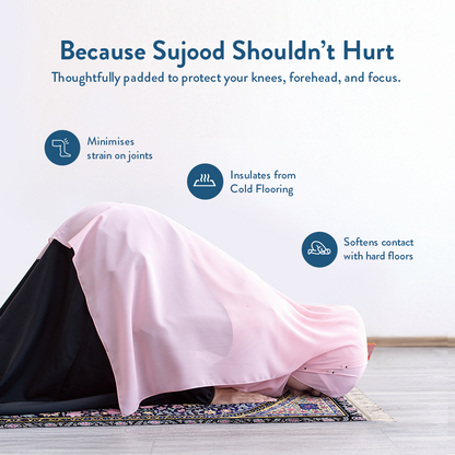 Adult Premium Padded Prayer Mat with Royal Blossoms Design | Urban Rugs UK