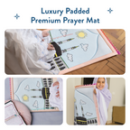 Padded Toddler Prayer Mat with Midday in Mecca Design by Urban Rugs UK | A beautiful Ramadan and Eid gift for loved ones