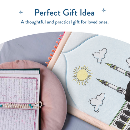 Padded Toddler Prayer Mat with Midday in Mecca Design by Urban Rugs UK