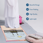 Padded Toddler Prayer Mat with Midday in Mecca Design by Urban Rugs UK | A beautiful Ramadan and Eid gift for loved ones