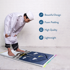 Padded Toddler Prayer Mat with Midnight in Mecca Design by Urban Rugs UK | A beautiful Ramadan and Eid gift for loved ones