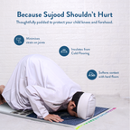 Padded Toddler Prayer Mat with Midnight in Mecca Design by Urban Rugs UK | A beautiful Ramadan and Eid gift for loved ones