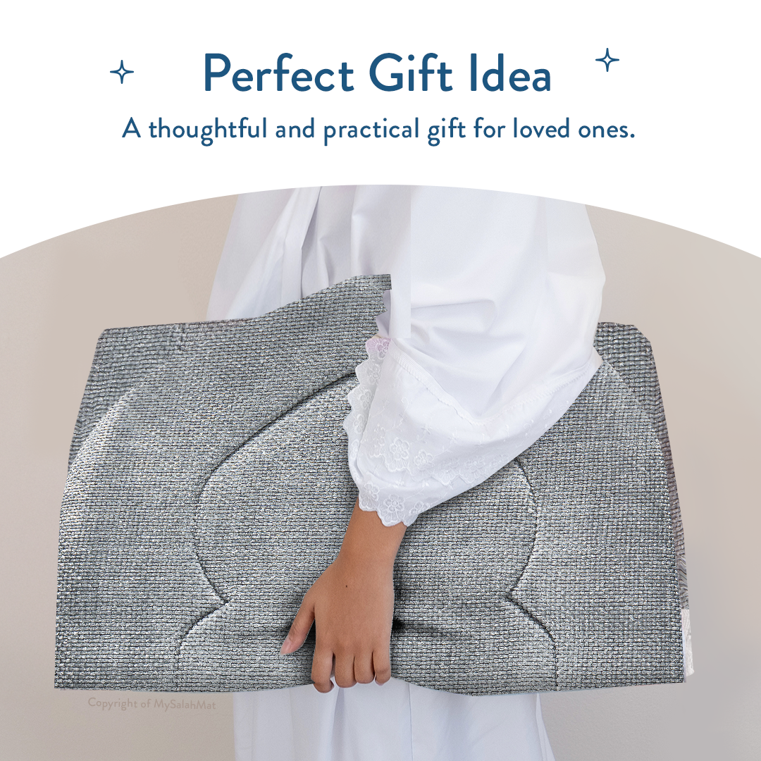 Adult Padded Prayer Mat with Luxury Coal Arch Design by Urban Rugs UK