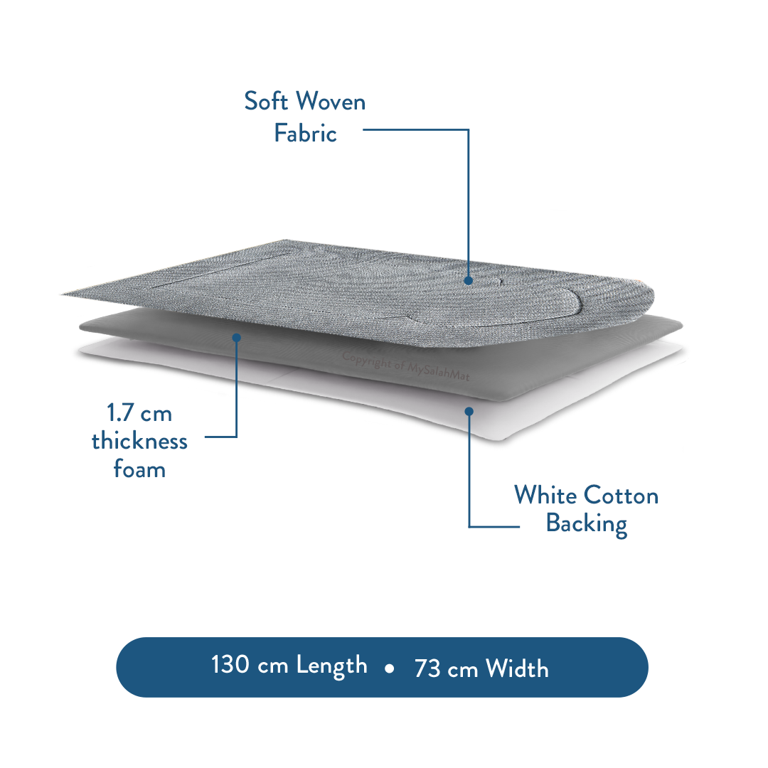 Adult Padded Prayer Mat with Luxury Coal Arch Design by Urban Rugs UK