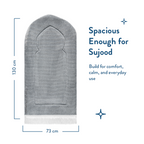 Adult Padded Prayer Mat with Luxury Coal Arch Design by Urban Rugs UK | A beautiful Ramadan and Eid gift for loved ones