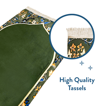 Adult Padded Prayer Mat with Madinah Elegance Design by Urban Rugs UK