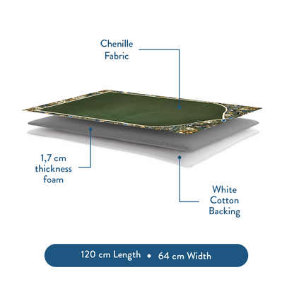 Adult Padded Prayer Mat with Madinah Elegance Design by Urban Rugs UK