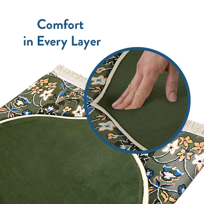 Adult Padded Prayer Mat with Madinah Rawdah Design by Urban Rugs UK