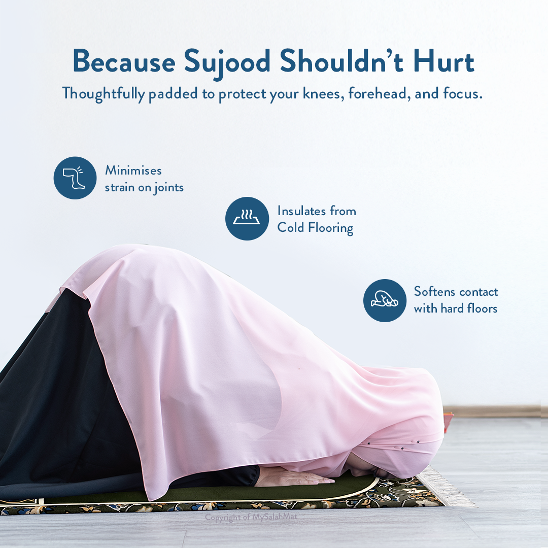 Adult Padded Prayer Mat with Madinah Rawdah Design by Urban Rugs UK