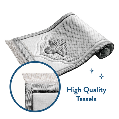 Adult Padded Prayer Mat with Palestinian Kufiya Design by Urban Rugs UK