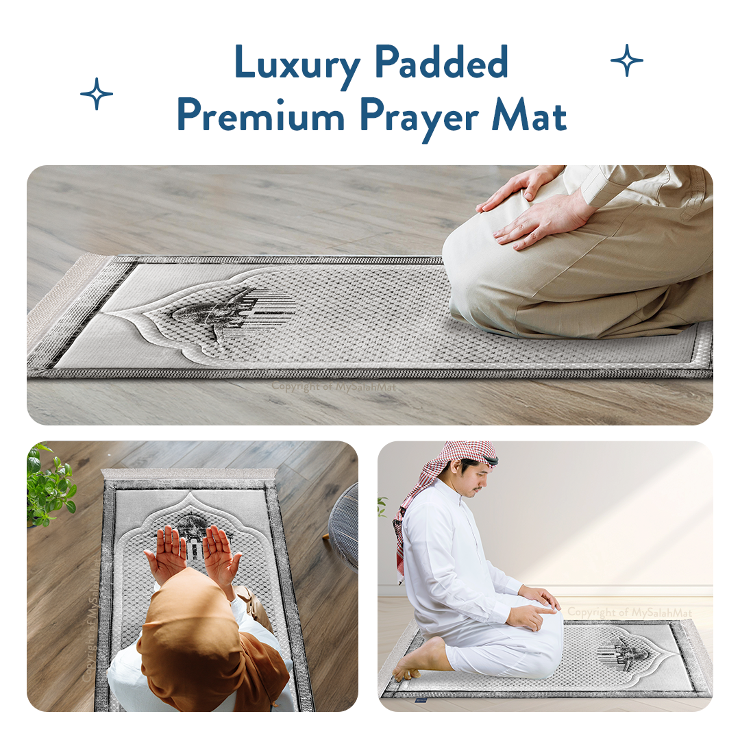 Adult Padded Prayer Mat with Palestinian Kufiya Design by Urban Rugs UK