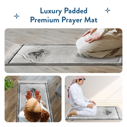 Adult Padded Prayer Mat with Palestinian Kufiya Design by Urban Rugs UK