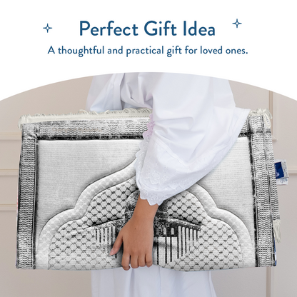 Adult Padded Prayer Mat with Palestinian Kufiya Design by Urban Rugs UK