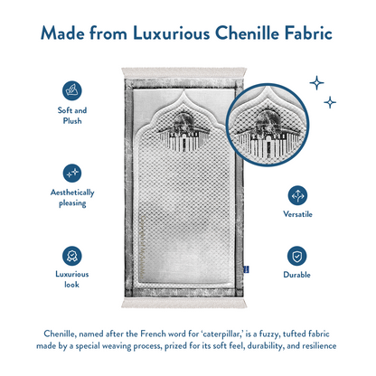 Adult Padded Prayer Mat with Palestinian Kufiya Design by Urban Rugs UK