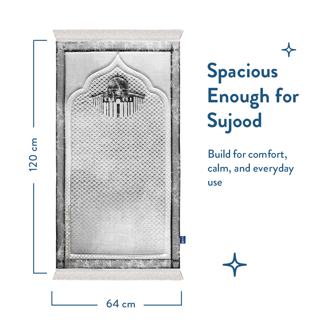 Adult Padded Prayer Mat with Palestinian Kufiya Design by Urban Rugs UK