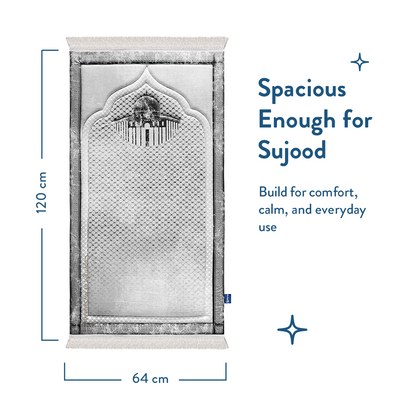 Adult Padded Prayer Mat with Palestinian Kufiya Design by Urban Rugs UK