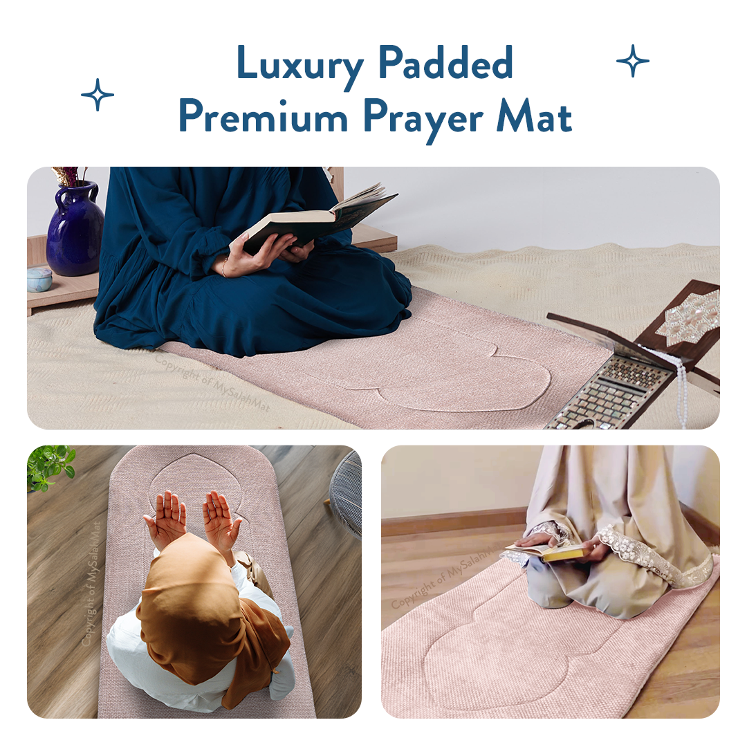 Adult Padded Prayer Mat with Luxury Rose Arch Design by Urban Rugs UK