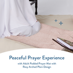 Adult Padded Prayer Mat with Luxury Rose Arch Design by Urban Rugs UK | A beautiful Ramadan and Eid gift for loved ones