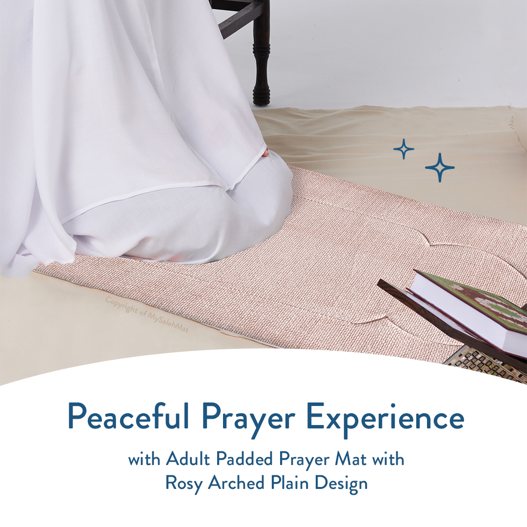 Adult Padded Prayer Mat with Luxury Rose Arch Design by Urban Rugs UK | A beautiful Ramadan and Eid gift for loved ones