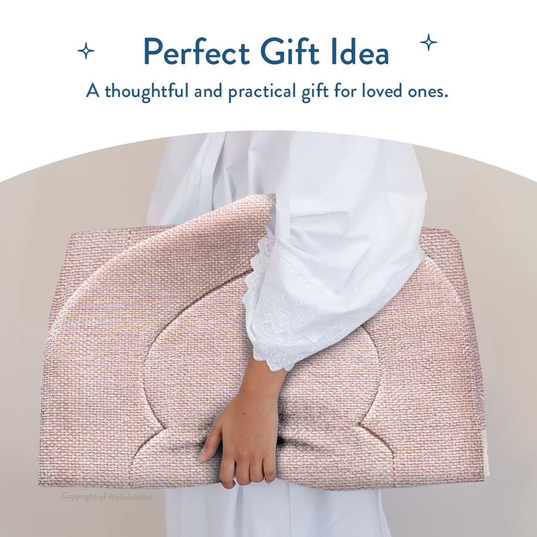 Adult Padded Prayer Mat with Luxury Rose Arch Design by Urban Rugs UK | A beautiful Ramadan and Eid gift for loved ones