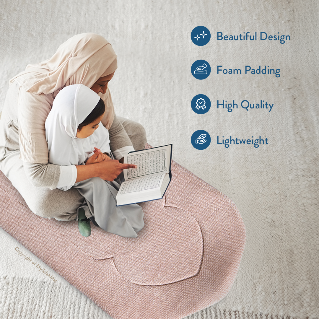 Adult Padded Prayer Mat with Luxury Rose Arch Design by Urban Rugs UK