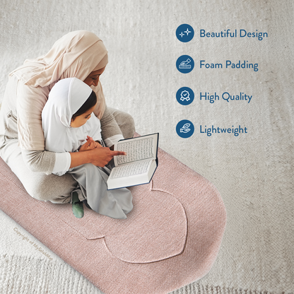 Adult Padded Prayer Mat with Luxury Rose Arch Design by Urban Rugs UK