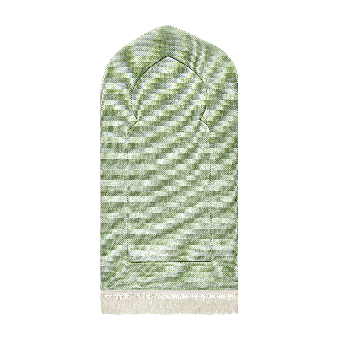 Adult Padded Prayer Mat with Luxury Sage Arch Design by Urban Rugs UK