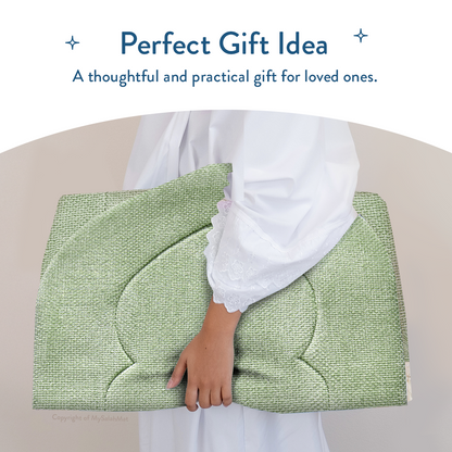Adult Padded Prayer Mat with Luxury Sage Arch Design by Urban Rugs UK