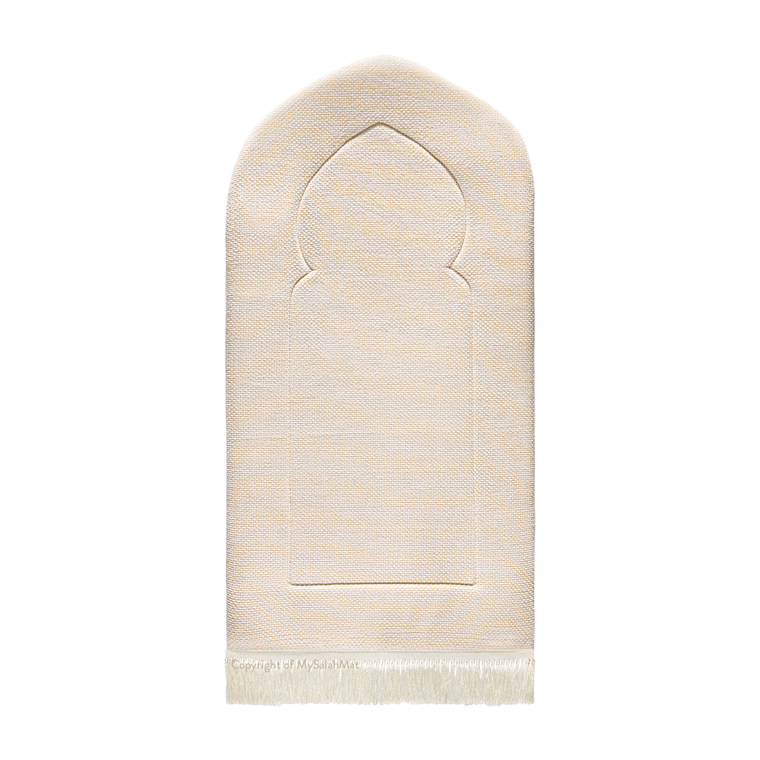 Padded Prayer Mat with Luxury Sand Arched Design by Urban Rugs UK