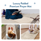 Padded Prayer Mat with Luxury Sand Arched Design by Urban Rugs UK | A beautiful Ramadan and Eid gift for loved ones