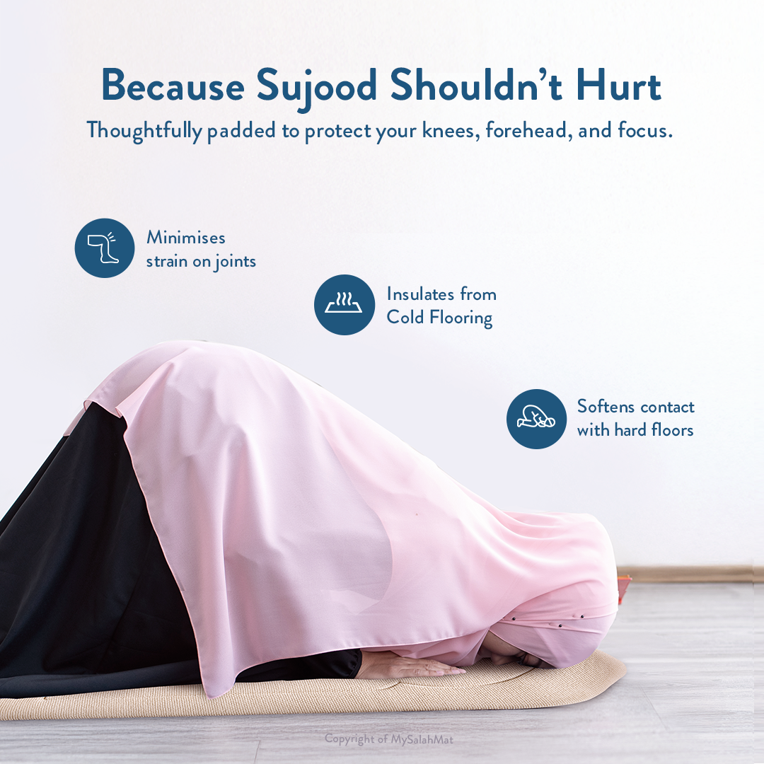 Padded Prayer Mat with Luxury Sand Arched Design by Urban Rugs UK