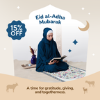 Adult Premium Padded Prayer Mat with Spring Blossoms Design | Urban Rugs UK | A beautiful Ramadan and Eid gift for loved ones