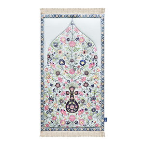 Adult Premium Padded Prayer Mat with Spring Blossoms Design | Urban Rugs UK