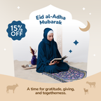 Adult Premium Padded Prayer Mat with Royal Blossoms Design | Urban Rugs UK | A beautiful Ramadan and Eid gift for loved ones