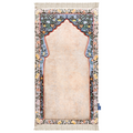 Adult Padded Prayer Mat with Andalus Flowers Design by Urban Rugs UK | A beautiful Ramadan and Eid gift for loved ones
