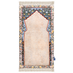 Adult Padded Prayer Mat with Andalus Flowers Design by Urban Rugs UK | A beautiful Ramadan and Eid gift for loved ones