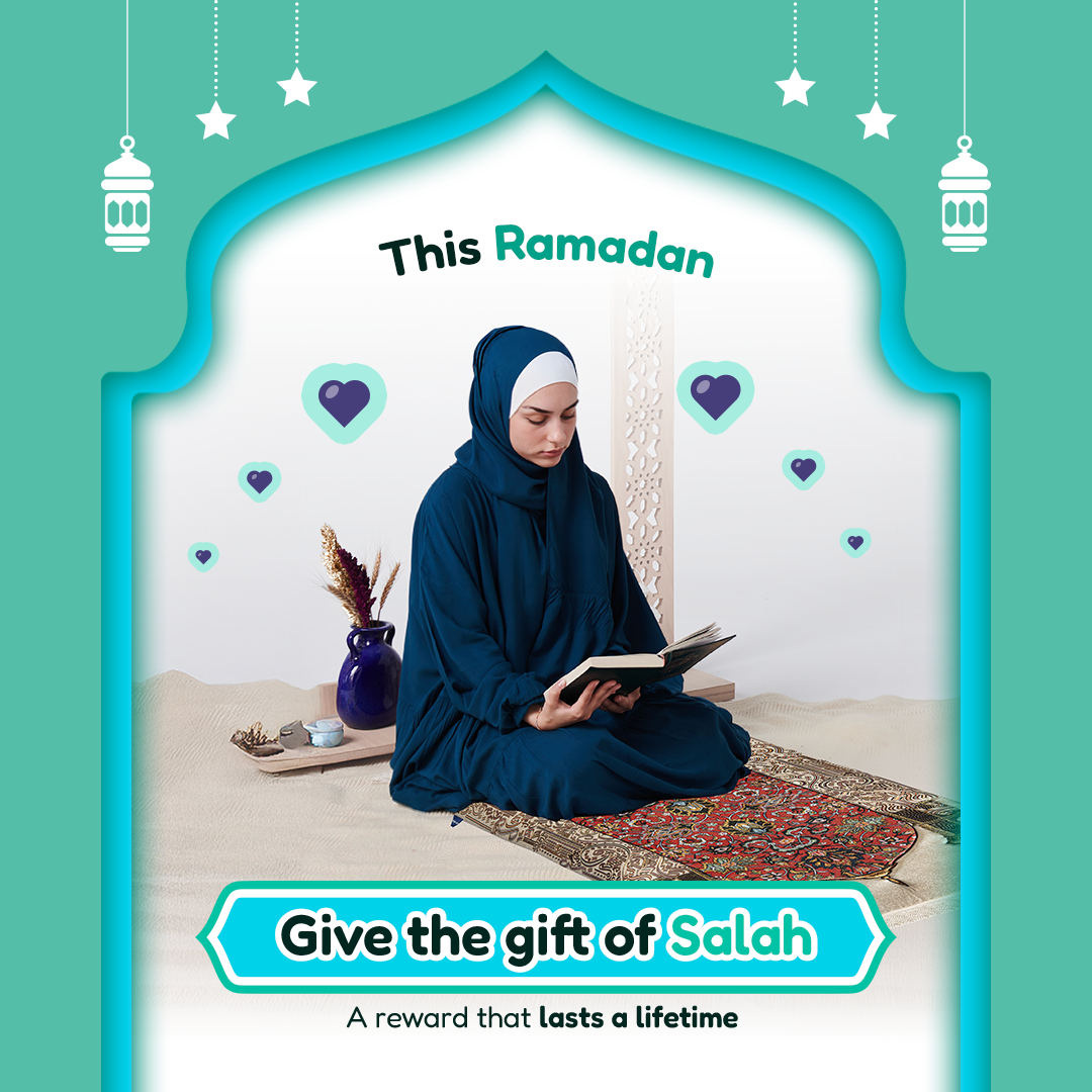 Adult Padded Prayer Mat with Reddish Flory Design by Urban Rugs UK | A beautiful Ramadan and Eid gift for loved ones